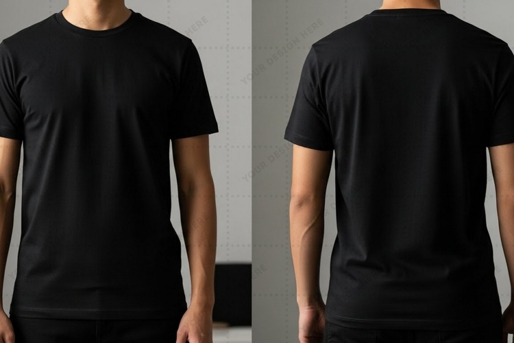 Black Tshirt Mockup