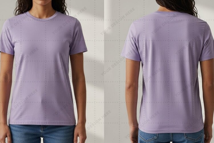 Lilac T-shirt Mockup Design example image 1