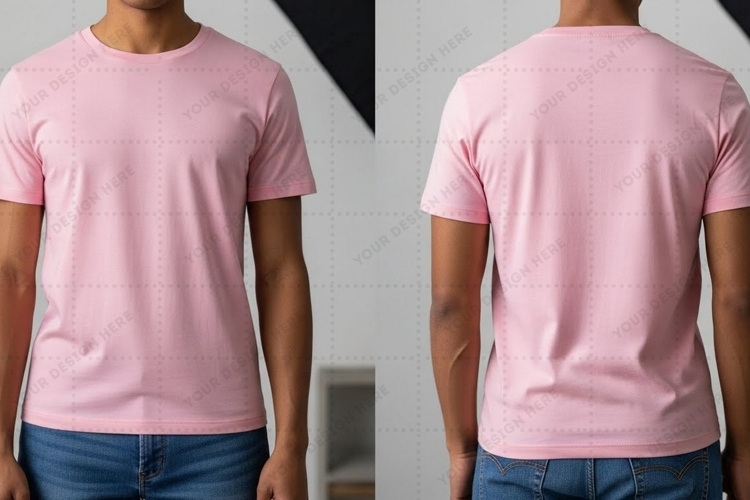Pink T-shirt Mockup Design