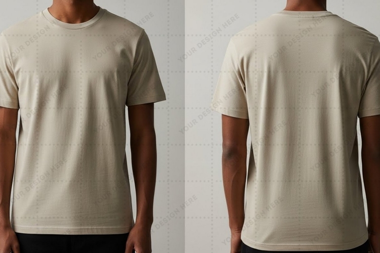 Plain white T-shirt Mockup Design