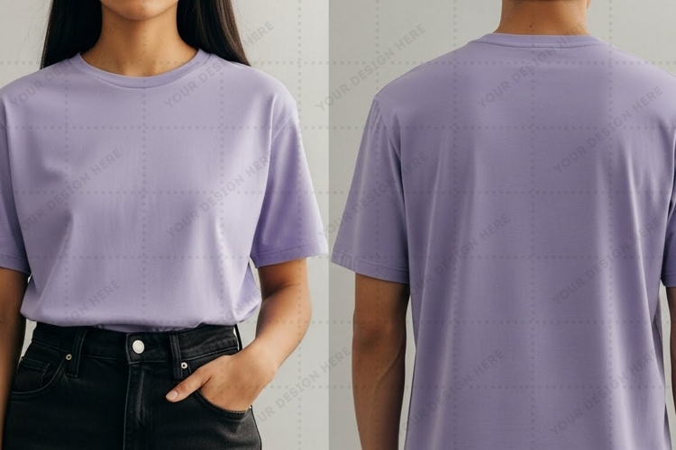 Lilac T-shirt Mockup Design