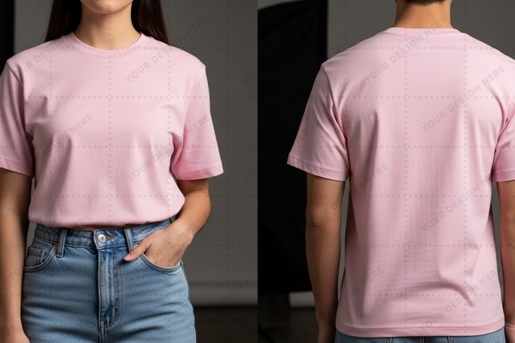 Pink T-shirt Mockup Design