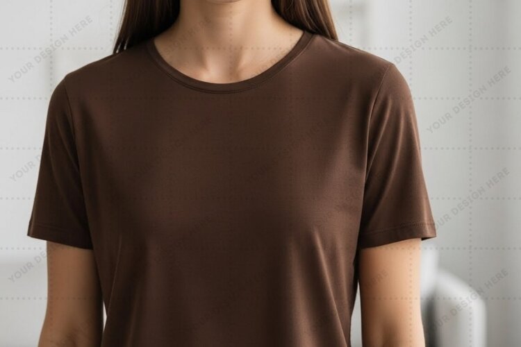Brown T-shirt Mockup Design example image 1