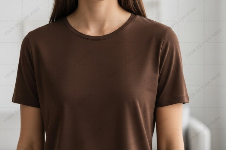 Brown T-shirt Mockup Design