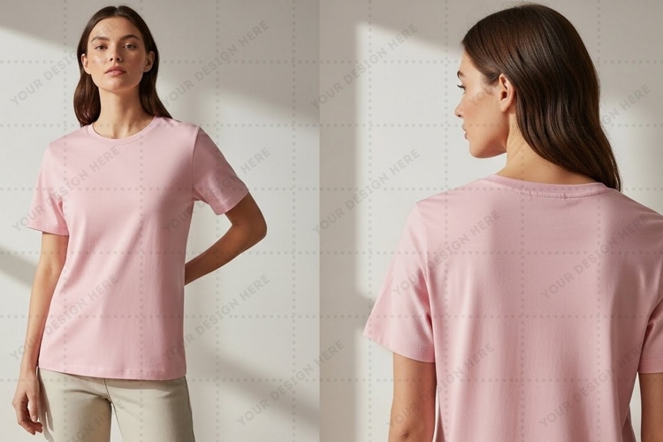 Elegant pink T-shirt Mockup Design