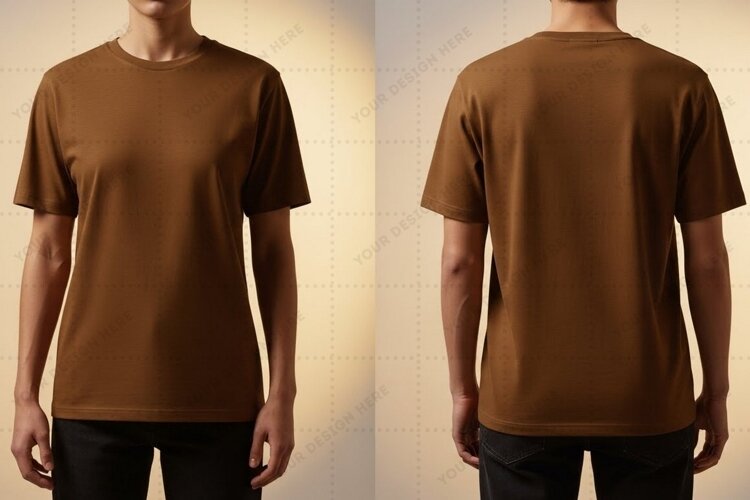 Brown T-shirt Mockup Design example image 1