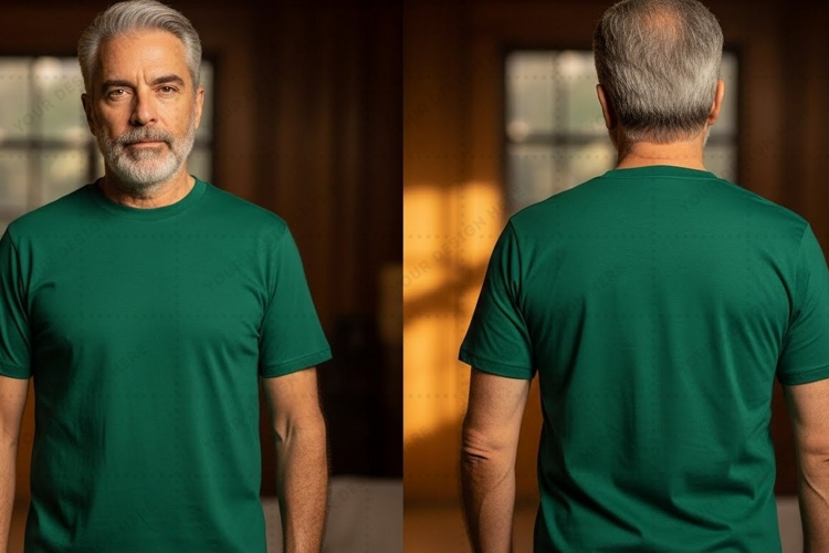 Green T-shirt Mockup Design