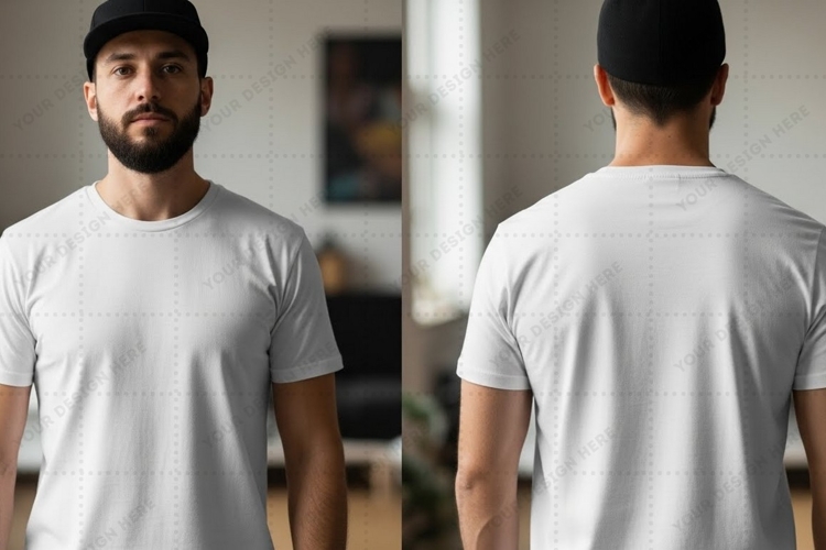 White Tshirt Mockup Image 6