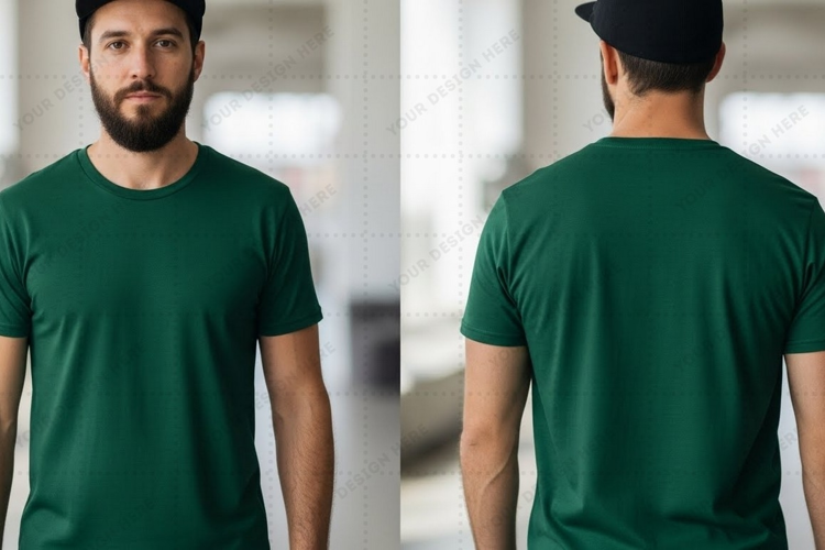 Green T-shirt Mockup Design