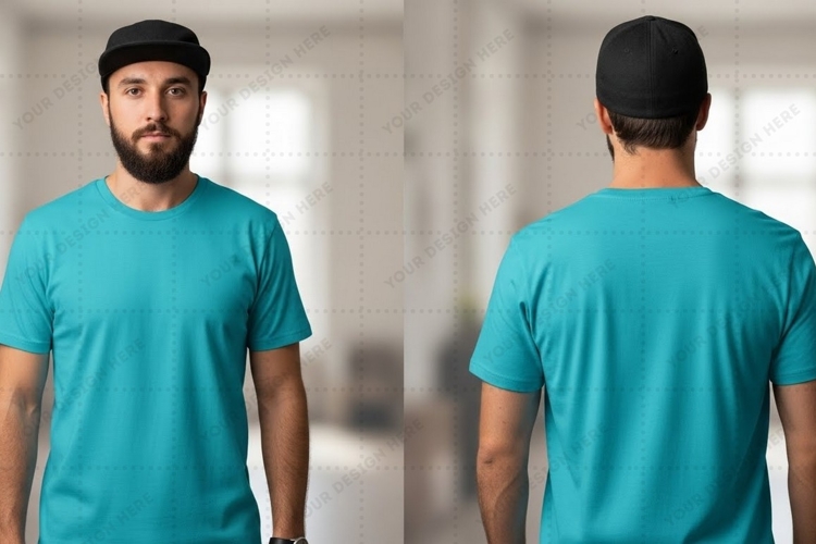 Black Tshirt Mockup Image 11