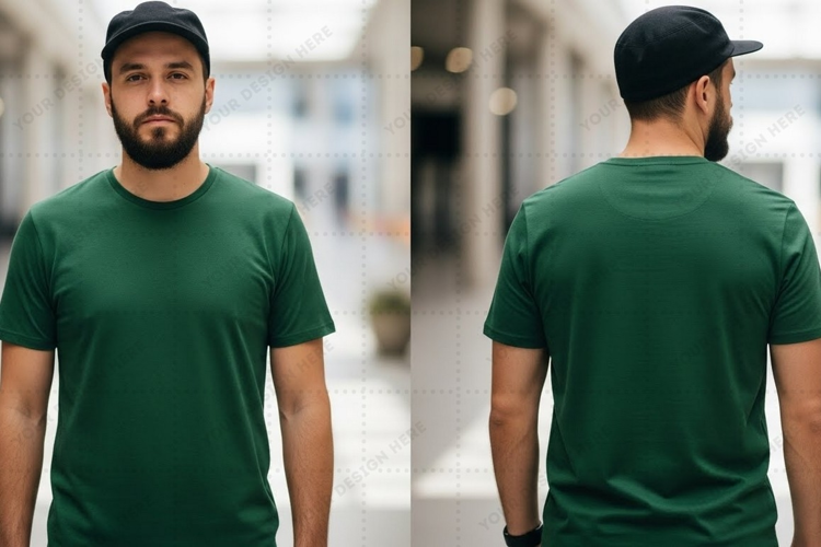 Green T-shirt Mockup Design