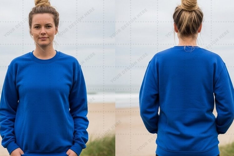 Blue T-shirt Mockup Design example image 1