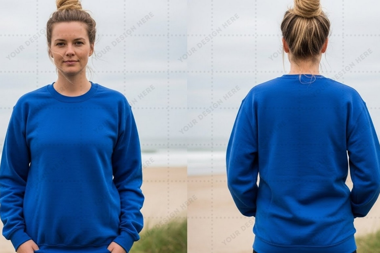 Blue T-shirt Mockup Design