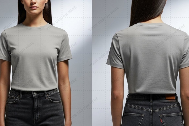 Black Tshirt Mockup Image 10