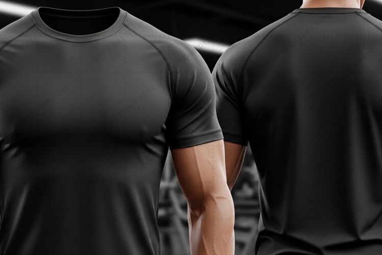Mens black T-shirt Mockup Design