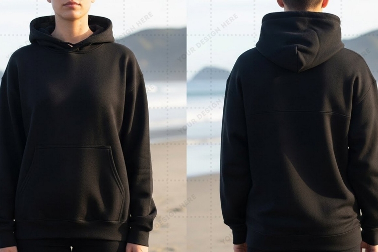 Black Tshirt Mockup Image 12