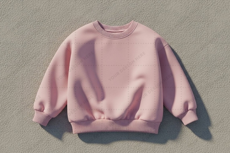 Pink oversized sweatshirt T-shirt Mockup Design