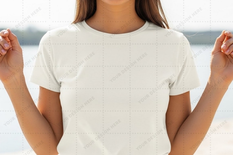 White Tshirt Mockup Image 5