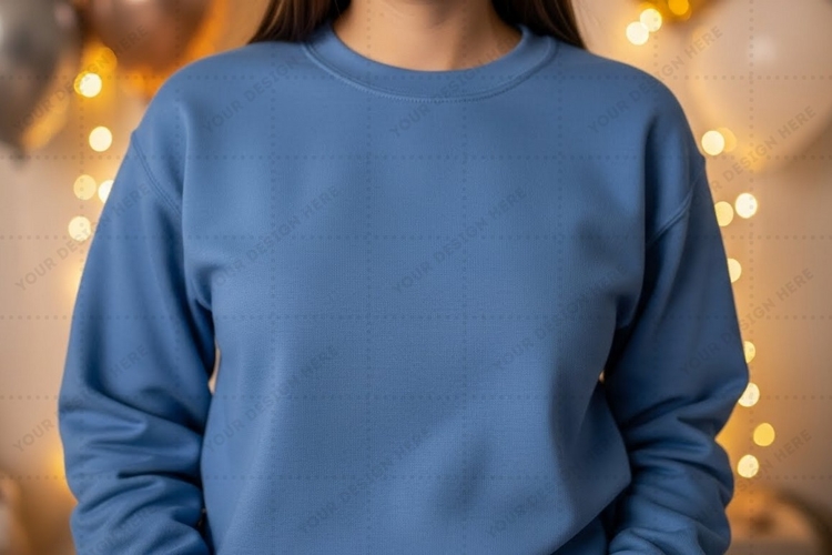 Blue t-shirt mockup design