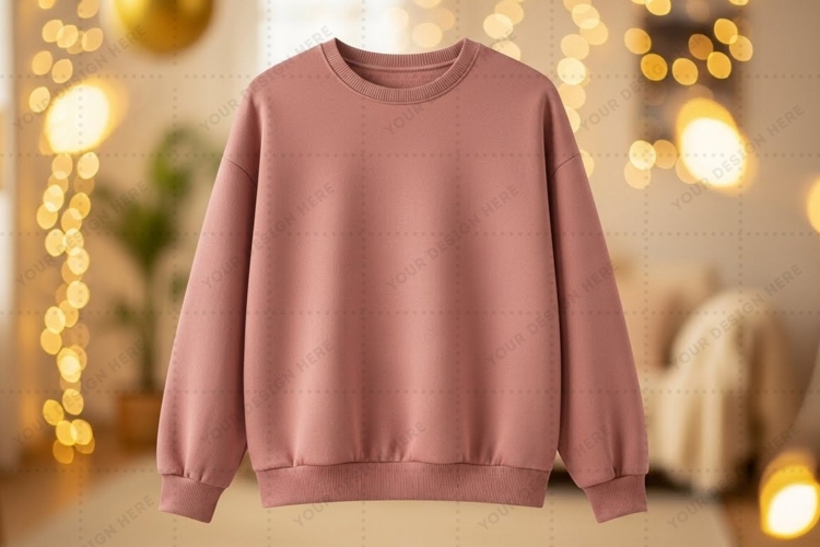 Cozy mauve sweatshirt Mockup