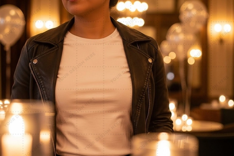 White Tshirt Mockup Image 22