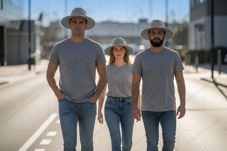 Casual streetwear t-shirt mockup design