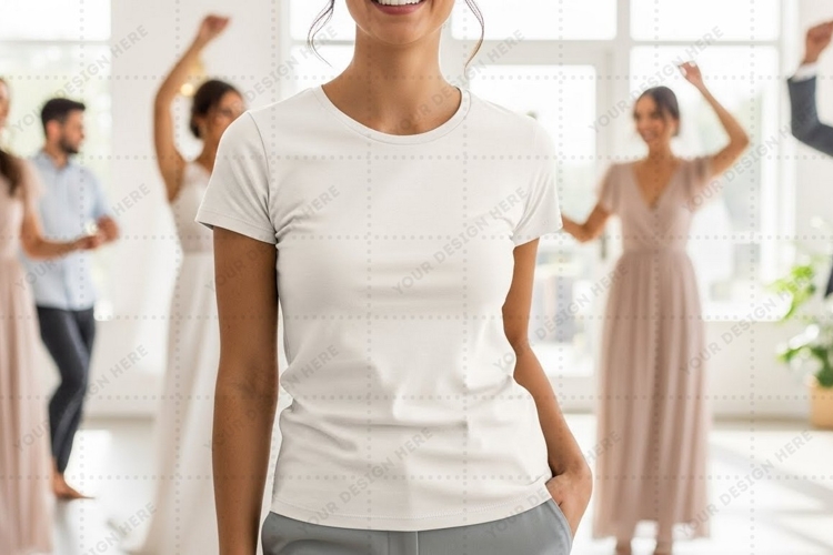 White Tshirt Mockup Image 15