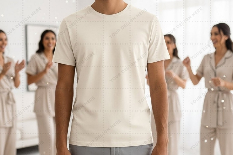 White Tshirt Mockup Image 14