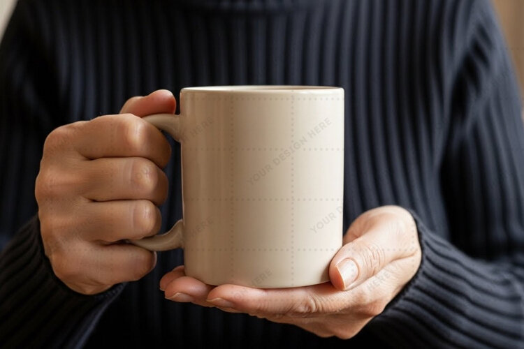 Elegant ceramic mug mockup example image 1