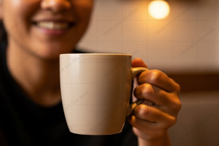 Elegant ceramic mug - perfect for everyday use mockup design