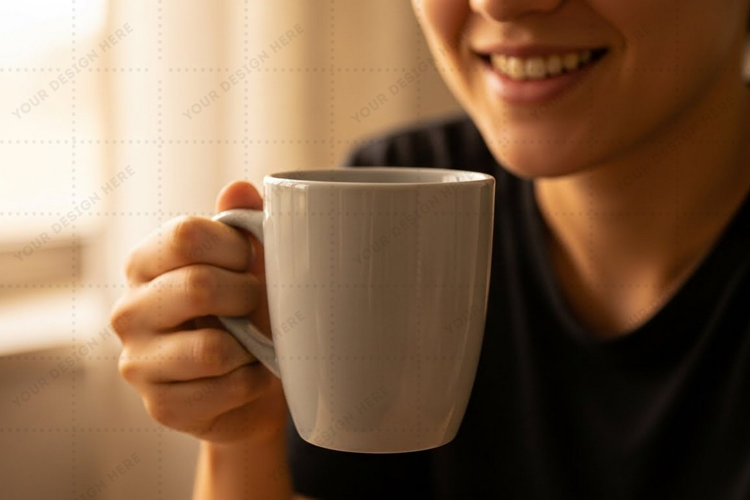 Elegant ceramic mug - perfect for everyday use mockup design