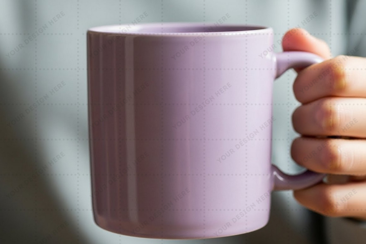 Elegant lavender mug mockup design