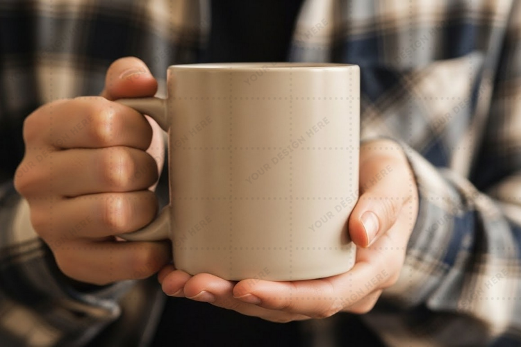 Elegant ceramic mug mockup design