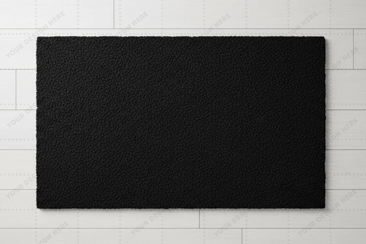 Modern black doormat mockup design example image 1