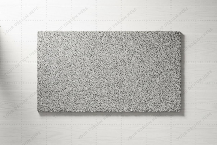 Modern grey doormat mockup design