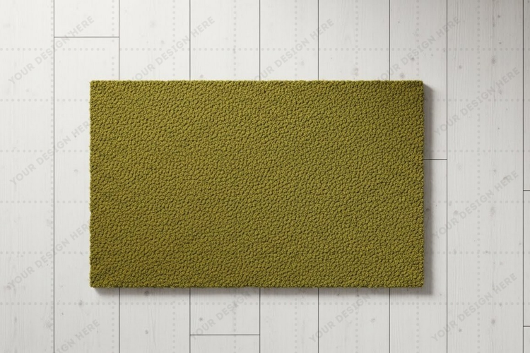 Green doormat mockup design