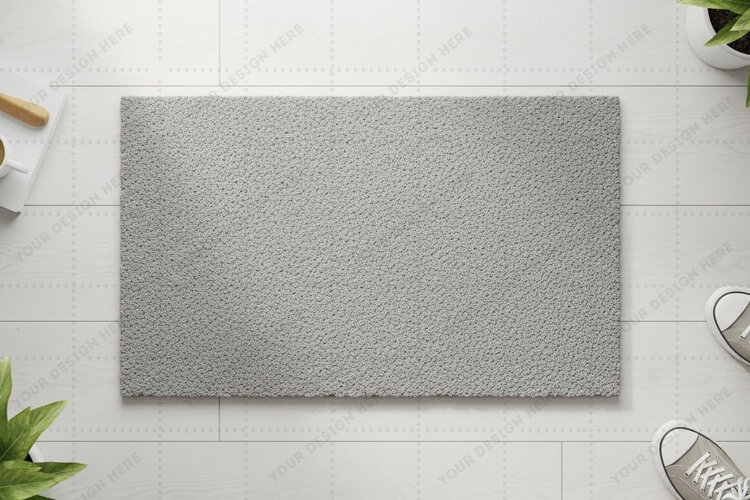 Modern grey doormat mockup design example image 1