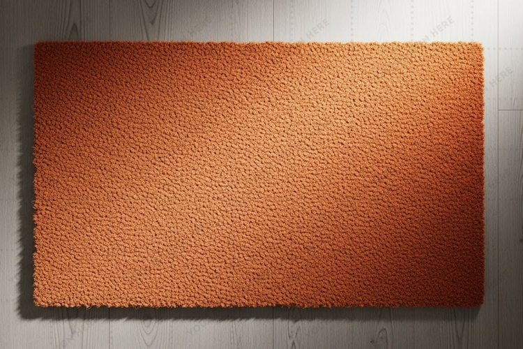 Vibrant orange doormat mockup design