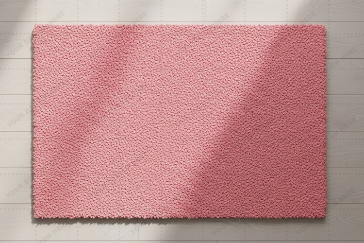 Pink doormat mockup design