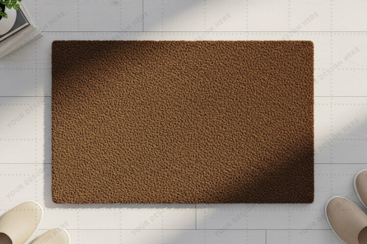 Natural jute doormat mockup example image 1