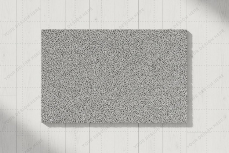 Modern grey doormat mockup