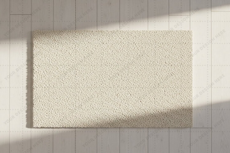 Modern white doormat mockup design example image 1