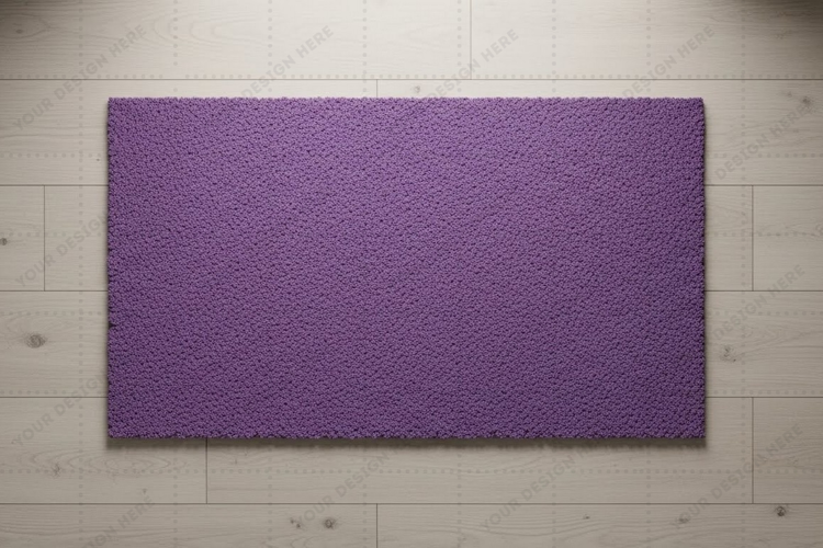 Purple doormat mockup design