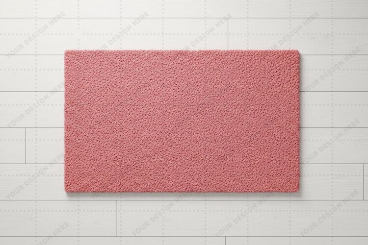 Pink doormat mockup design example image 1