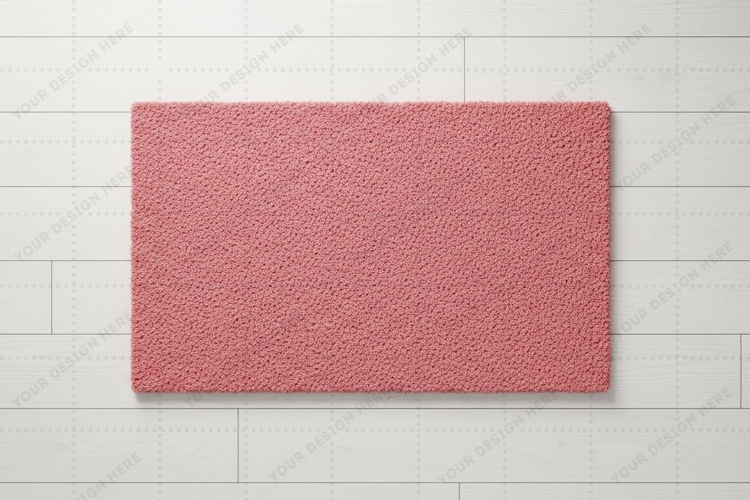 Pink doormat mockup design