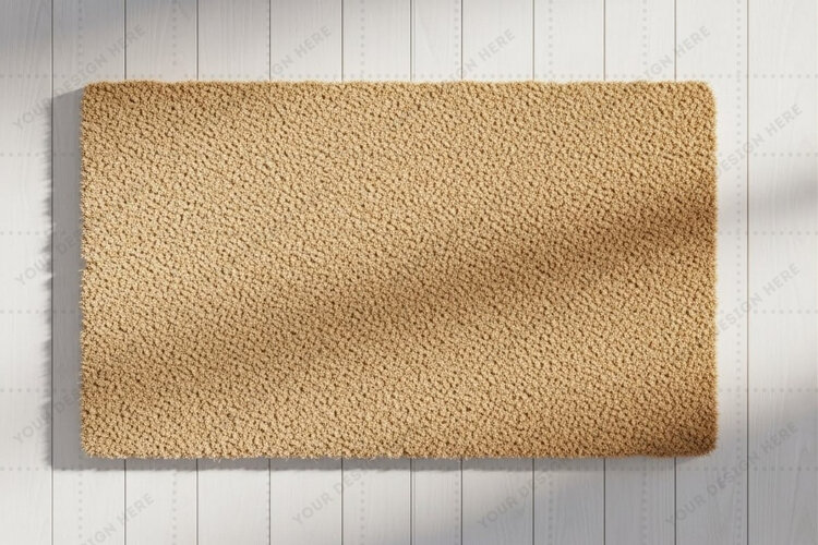Natural jute doormat mockup example image 1
