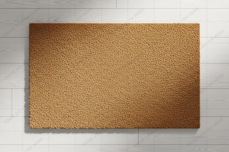 Natural jute doormat mockup example image 1