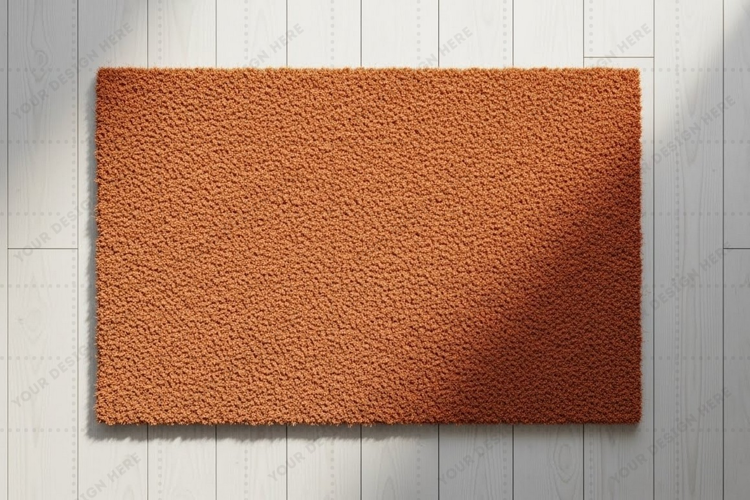 Modern doormat mockup design