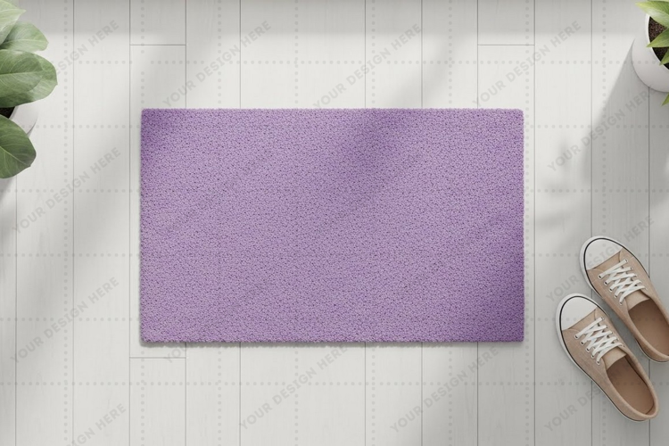 Purple doormat mockup design
