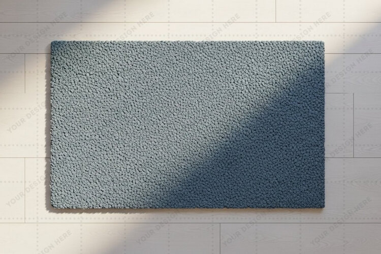 Modern blue doormat mockup design example image 1